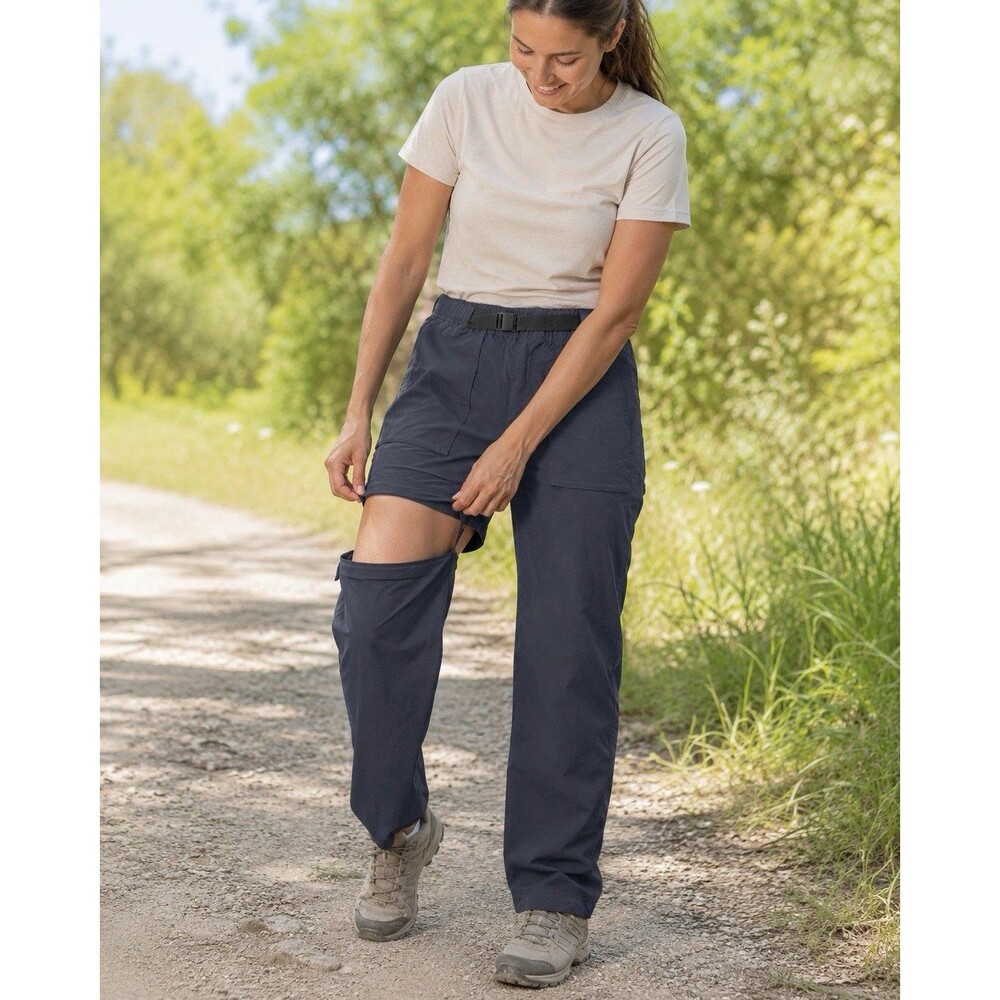 NWT Columbia Women'sXL Black Convertible Pants ZipOff Shorts Cargo Kestrel Trail